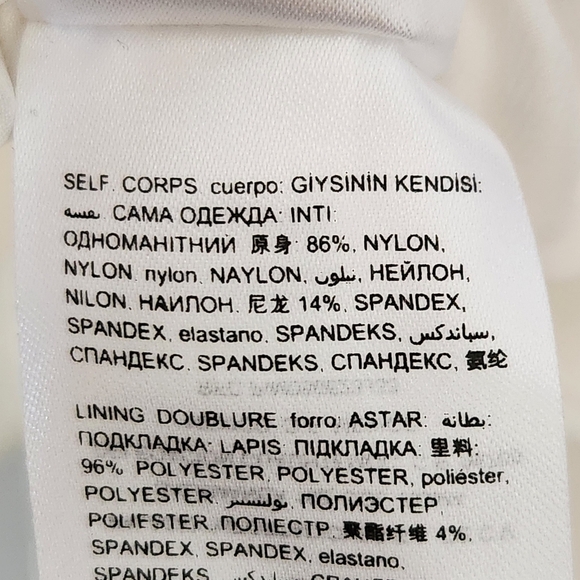 Bebe Olivia Ruffle Tiered Lace Embroidered Ivory Mini Dress Size 12 - Picture 9 of 11